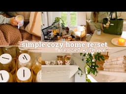 ORGANIZE COZY HOME RESET | SIMPLE LIVING HOME ORGANIZATION DECLUTTER CLEAN WITH ME HOMEMAKING