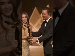 Matthew McConaughey Taking Hana AlZahed's Hand 😍 To Receive 'Favorite Actress Award' @JoyAwards ✨️