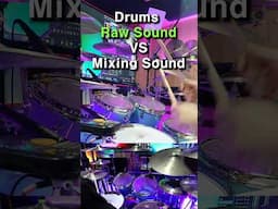 DRUMS SOUND RAW VS MIXING  #drumshort  #drummer