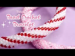 How To Crochet A Bracelet. DIY Beaded Bangle