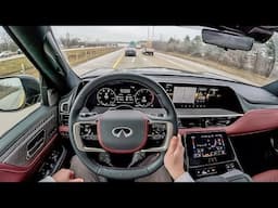 2025 Infiniti QX80 - New Luxury Full Size SUV Highway Commute