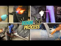 Denim Garment Dry Finishing Process -  whiskering, Hand Scraping, P.P. Spray, Ozone, Destruction