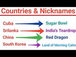 Country Nicknames || Country and their Nicknames ||