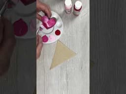 Make this easy Valentines Day banner with a little paint and fabric! #valentinesday