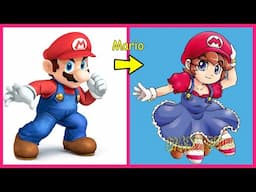 🍄🍄 Super Mario Characters GENDER SWAP 👉@WANAPlus