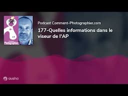 177-Quelles informations dans le viseur de l'AP