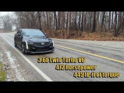 Cadillac CT4 V BLACKWING Ripping Down Country Roads, Sound Clips, and Review