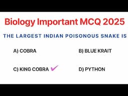 Biology MCQs for Competitive Exams 2025 |NEET UPSC PPSC TGT PGT BIOLOGY