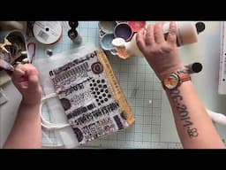 Painting The BBW Junk Journal Cover and Stamping Letters