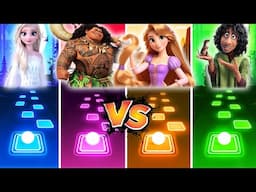 Frozen Elsa Vs Maui Vs Tangled Vs Encanto Bruno But In Tiles Hop! Can I Get A Chee Hoo | Bruno Song