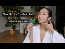 Gua Sha for double chin - follow along tutorial