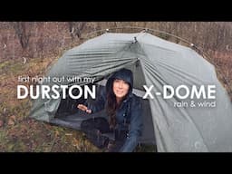 First Time Camping with my Durston X-Dome 1 Tent • Wind & Rain