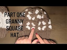 PART ONE - Easy Granny Square Hat Tutorial #easy #crochet #diy