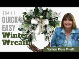 How To Quick & Easy Winter Grapevine Wreath with Design Coach Laurie Anne