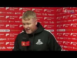 Grant McCann reacts to Rovers win over MK Dons