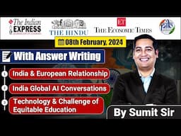 8 February 2025 | Editorial Discussion | AI Governance, India EU Relations, Education Technology