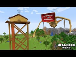 SURVIVING FROM MEGA HORN HEAD ARRIVAL in Minecraft - Gameplay - Coffin Meme