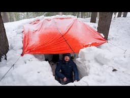 Camping in a Deep Snow Shelter