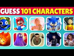 Guess 101 Characters in 3 Seconds | Barbie, Grimace Shake, Mario, Rainbow Friends, Skibidi Toilet