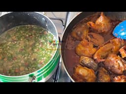 COOK WITH ME : OKRO SOUP AND TURKEY WINGS TITUS STEW