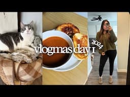 Vlogmas Day 1 - Sprouts, Best Poptart & Cozy Winter Meals | Vlogmas 2024