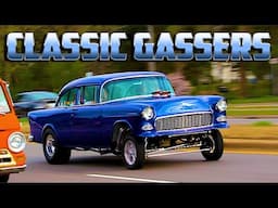 CLASSIC GASSERS!!! Vintage Drag Cars. Muscle Cars, Street Machines. Gasser Car Show. Vintage Drags.