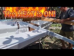 Building a Custom Trimaran Part 28  The Heat is on!