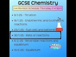 GCSE Chemistry and GCSE Geography LIVE Exam Practice This Thursday