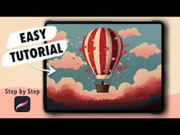 Learn to draw VALENTINE'S DAY Landscape on your iPad - EASY Procreate Beginners Tutorial