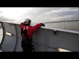 On top of an offshore wind turbine