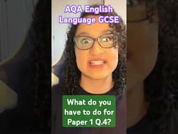 What do you have to do for Paper 1 Q.4 of AQA English Language GCSE? #gcseenglish #gcse #revision