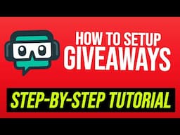 How to Setup Giveaways For Your Stream! (Streamlabs Tutorial)