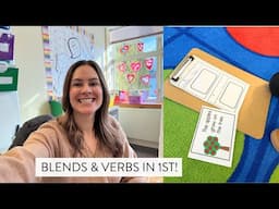 Teaching Consonant Blends, Verb Subject Agreement & More in First Grade // First Grade Activities