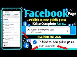 Publish 15 new public posts weekly challenge facebook | How to complete Publish 15 new public posts