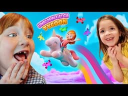 Adleys UNiCORN CATCH on ROBLOX!!  Adley Navey & Niko help save Baby Unicorns in our new tycoon game!