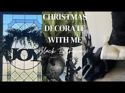 2024 CHRISTMAS DECORATE WITH ME | Entryway Styling Ideas TWO LOOKS | Neutral & Black