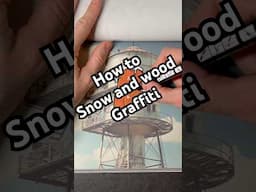 How to make snow and wood graffiti on our graffiti book by simondee (Amazon) #graffiti #graffitiart