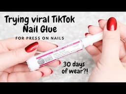 Trying the Viral TikTok Nail Glue for Press On Nails - Beauty Secrets Nail Glue with Glamnetic Nails