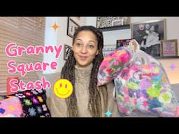 Make granny squares with me! Slow & cosy vlog. Adding to stash ♡  HG Designs Crochet Podcast ♡