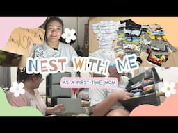 NEST WITH ME AS A FIRST-TIME MOM | starting my nesting journey at 23 weeks & buying newborn clothes