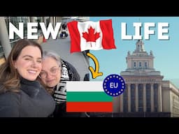 MOVING MY ENTIRE LIFE FROM CANADA TO BULGARIA | Flight Vlog + Apartment Tour