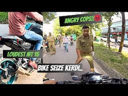 Lucknow police ne Yamaha MT15 seize kar di 💔🥲 | Angry Police vs loud bikes😡 Loud bikes reaction