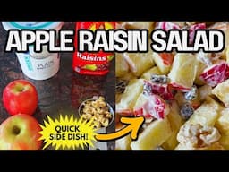 Apple Raisin Salad: 4-Minute Healthy Recipe 🍎 Sweet & Crunchy Antioxidant-Rich Perfect Side Dish!✨