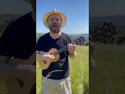 Slap bass in a FIELD #ukulele #rhcp #aeroplane