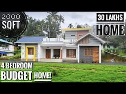 4 BEDROOM BUDGET HOUSE BUILT FOR 30 LAKHS | 2000 SQFT BUDGET HOUSE DESIGN