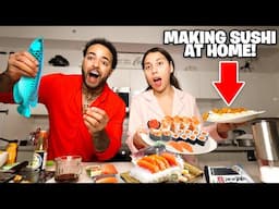 WE TRIED MAKING EXOTIC SUSHI AT HOME! *HUGE FAIL*