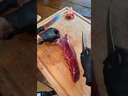 Venison tenderloin cleanup #shorts