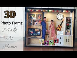 #Diy 3d Photo Frame Making || How To Make 3d Photo Frame In Cardboard