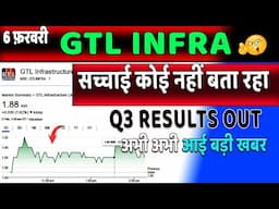 GTL Infra Q3 Results update | gtl infra share latest news today | gtl infra news today | gtl infra