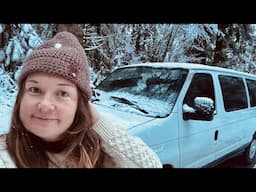 Heating my van in a snowstorm | campground power outage and van life survival #vanlife